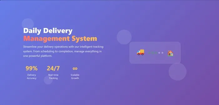 GrowDaily delivery management landing page